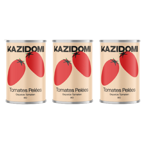 Kazidomi – wholesale Pastasås – Förpackning skalade tomater0