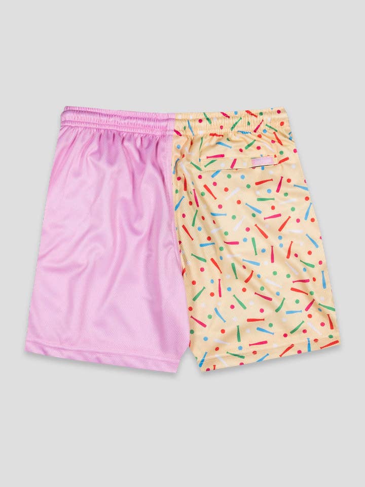 Baseballism – wholesale Shorts – Men's – Batter Up Bakery Confetti Cupcake Diamond Air Mesh Shorts1