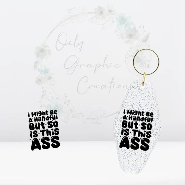 Handful-UV DTF Keychain Decal for wholesale by Oily Graphic Creations