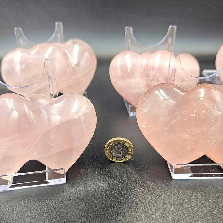 Distinction Crystals – wholesale Spiritual stone/crystal – Double Rose Quartz Crystal Heart2