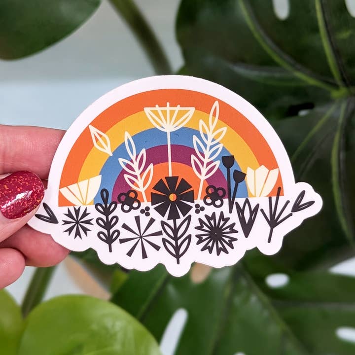 Autocollant vinyle arc-en-ciel pour la vente par Amber Leaders Designs