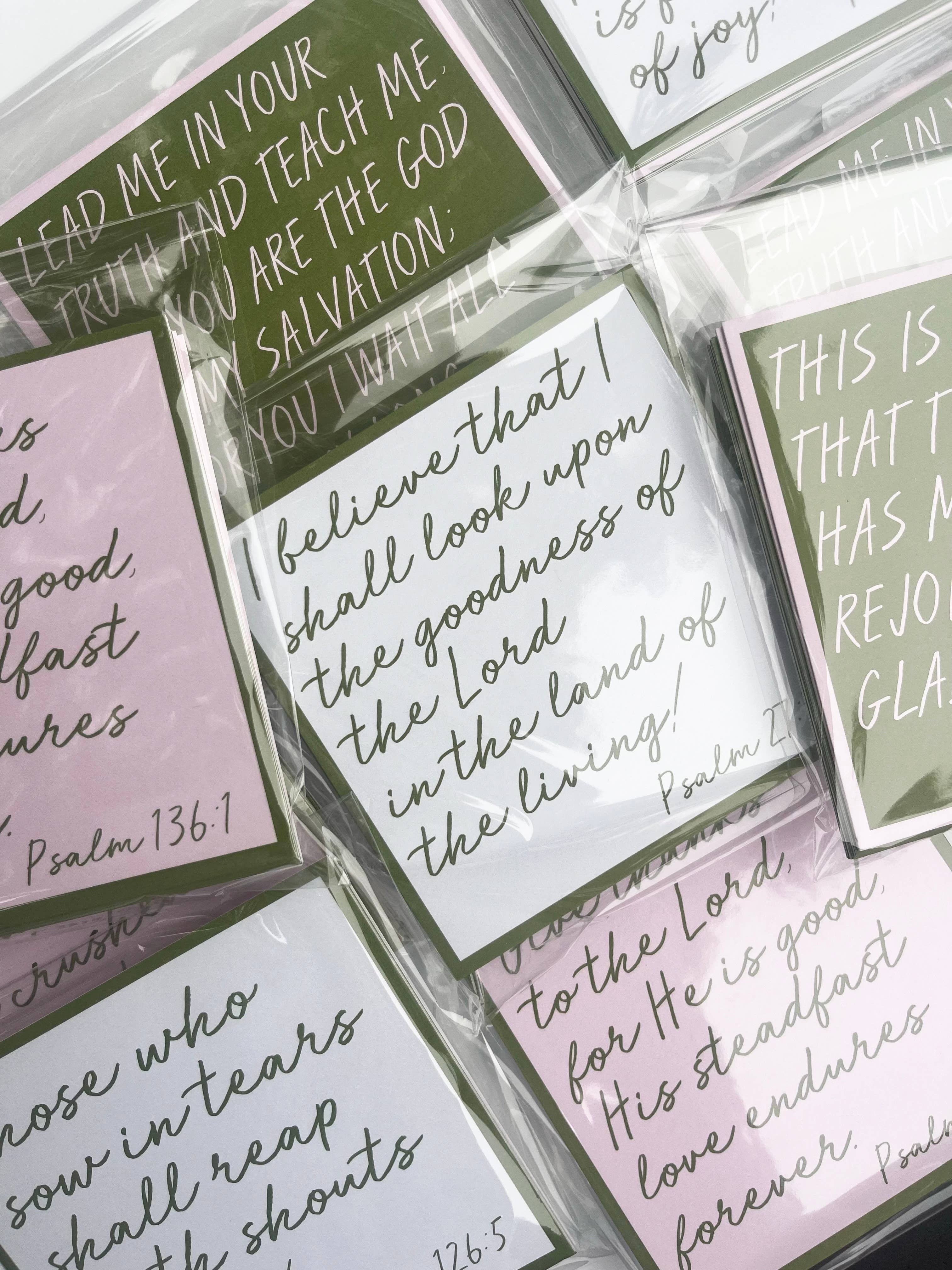 Lilypad Design Co. - Wholesale Stationery/Notecard Set - Psalm Scripture Cards3