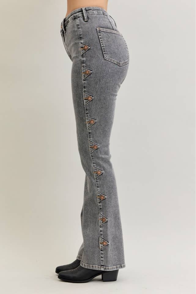 GRY HW Bootcut Western Side Seam & Coin Pkt Detail for wholesale on Faire8