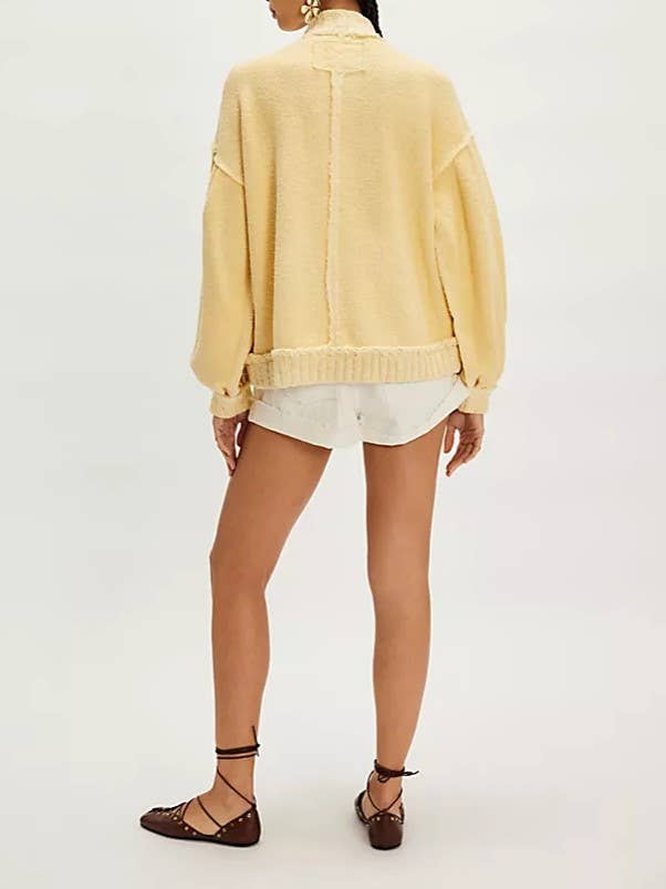 Rosa Clothing - Wholesale Cardigan - Women's - Cozy slouchy boxy drop-shoulder sleeves cardigan13