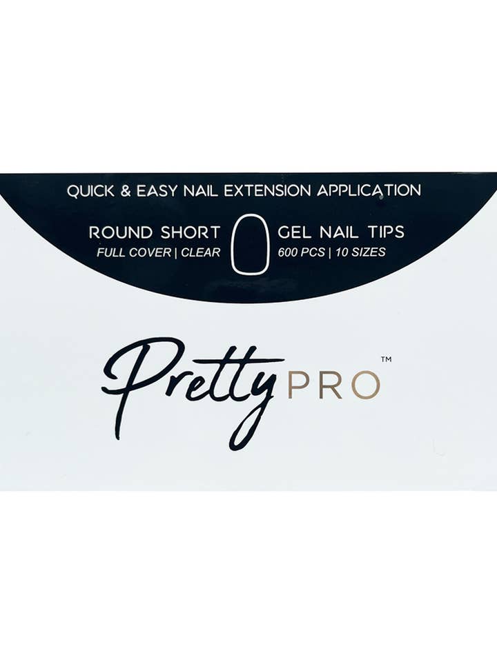Soft Assorted False Nail Tips Round Short for wholesale by Pretty Pro