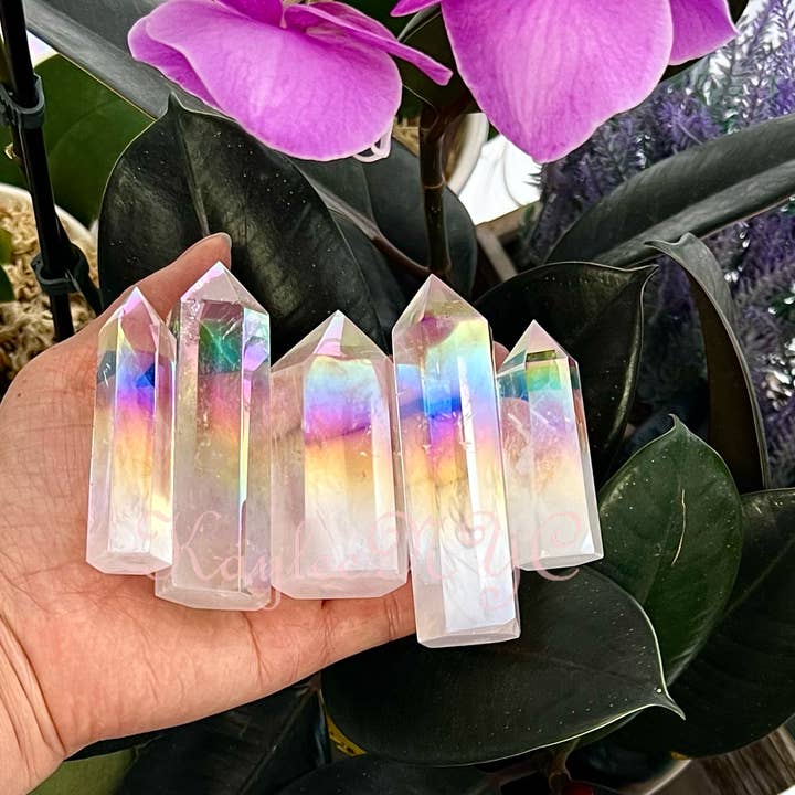 KayleeNYC - Wholesale Spiritual Stone/Crystal - Wholesale Lot 1 Lb Angel Aura Clear Quartz Obelisk Towers