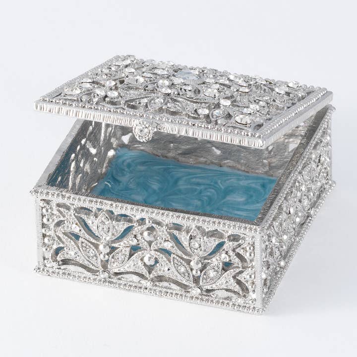 Silver Luxembourg Square Box for wholesale on Faire