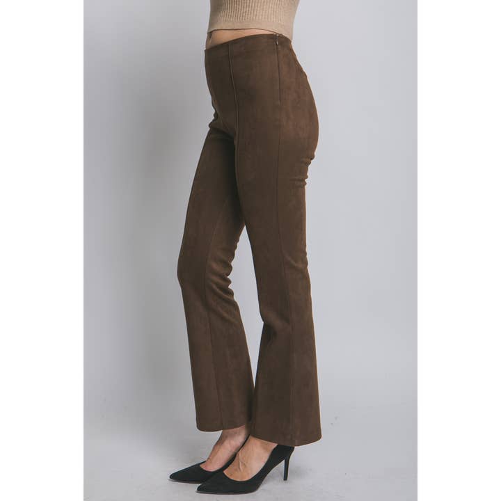 HiteJeans - Wholesale Pants - Women's - High Waisted Faux Suede Flare Pants4