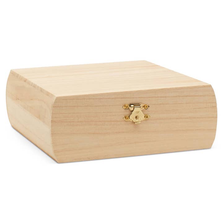 Woodpeckers Crafts - Wholesale Craft Supplies - Unfinished Wooden Hinged Box, 7" x 7"