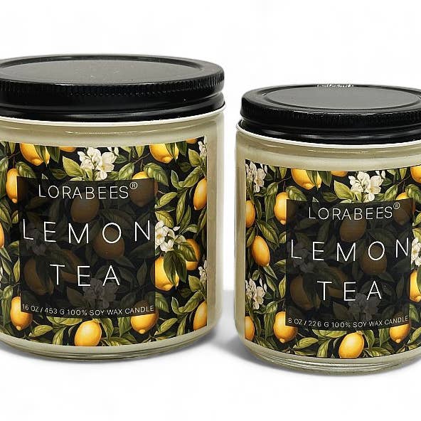 Lorabees - Wholesale Jar/Filled Candle - Summer Sippin' Fragrance Collection (Lemon Tea)