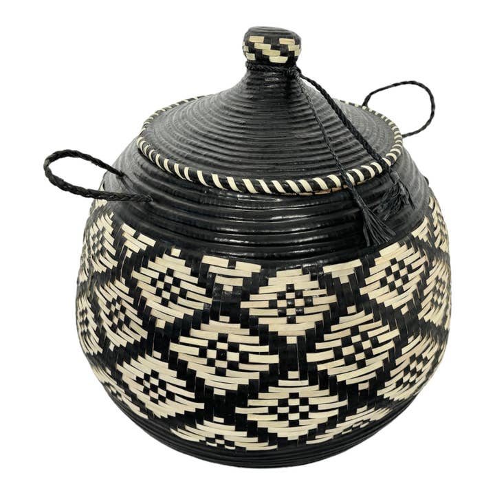 EA DECO NATUREL & DESIGN - Wholesale Basket - Nazair MM Leather Basket