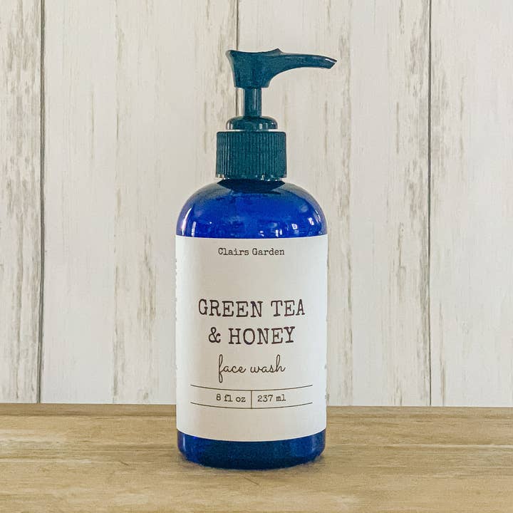 Nettoyant pour le visage au thé vert+miel pour la vente par Clairs Garden