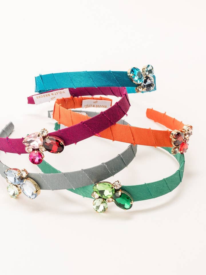 Brynn Crystal Cluster hoofdband voor wholesale door Violet & Brooks