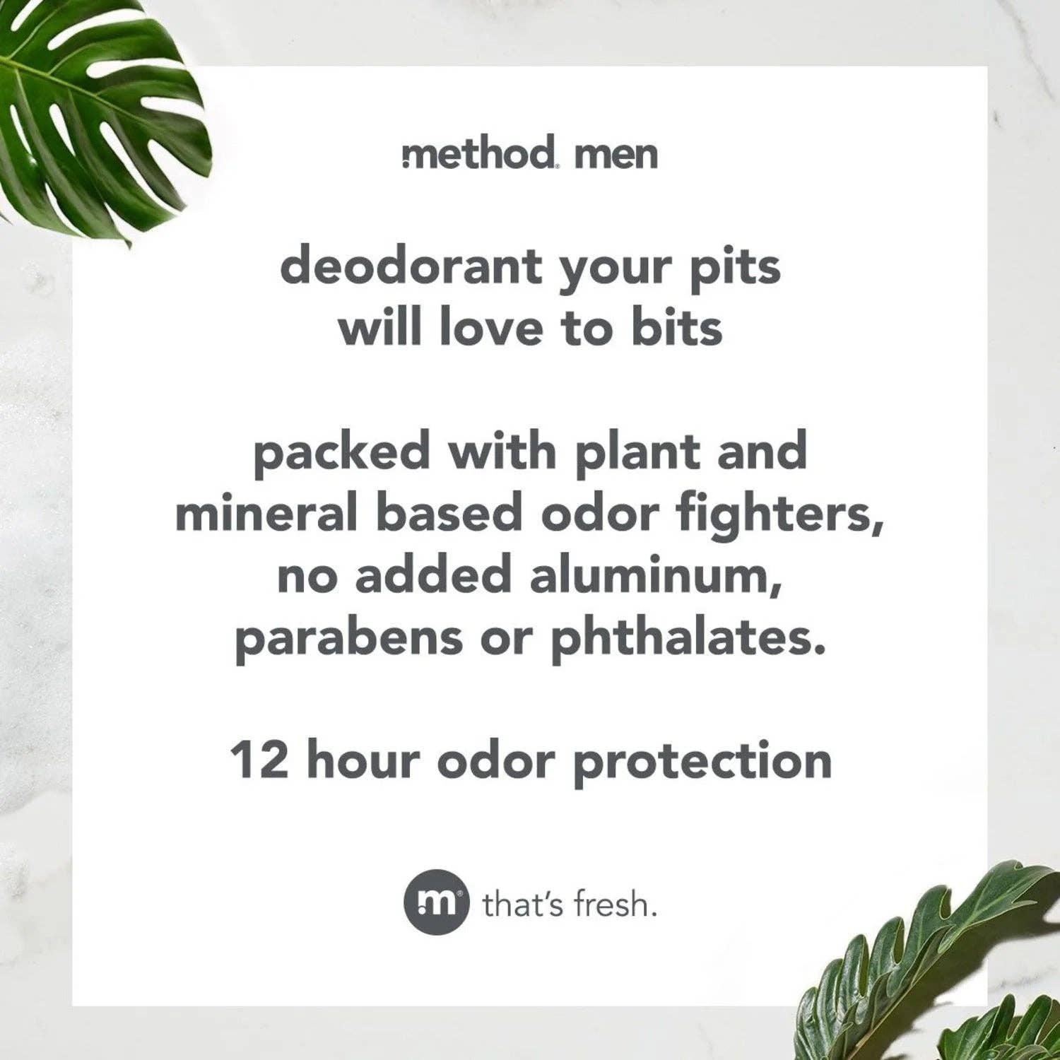 First Choice Buying - Wholesale Deodorant - Heren - Method Men Aluminiumvrije Deodorant Stick, Ceder + Cipres, 75 g3