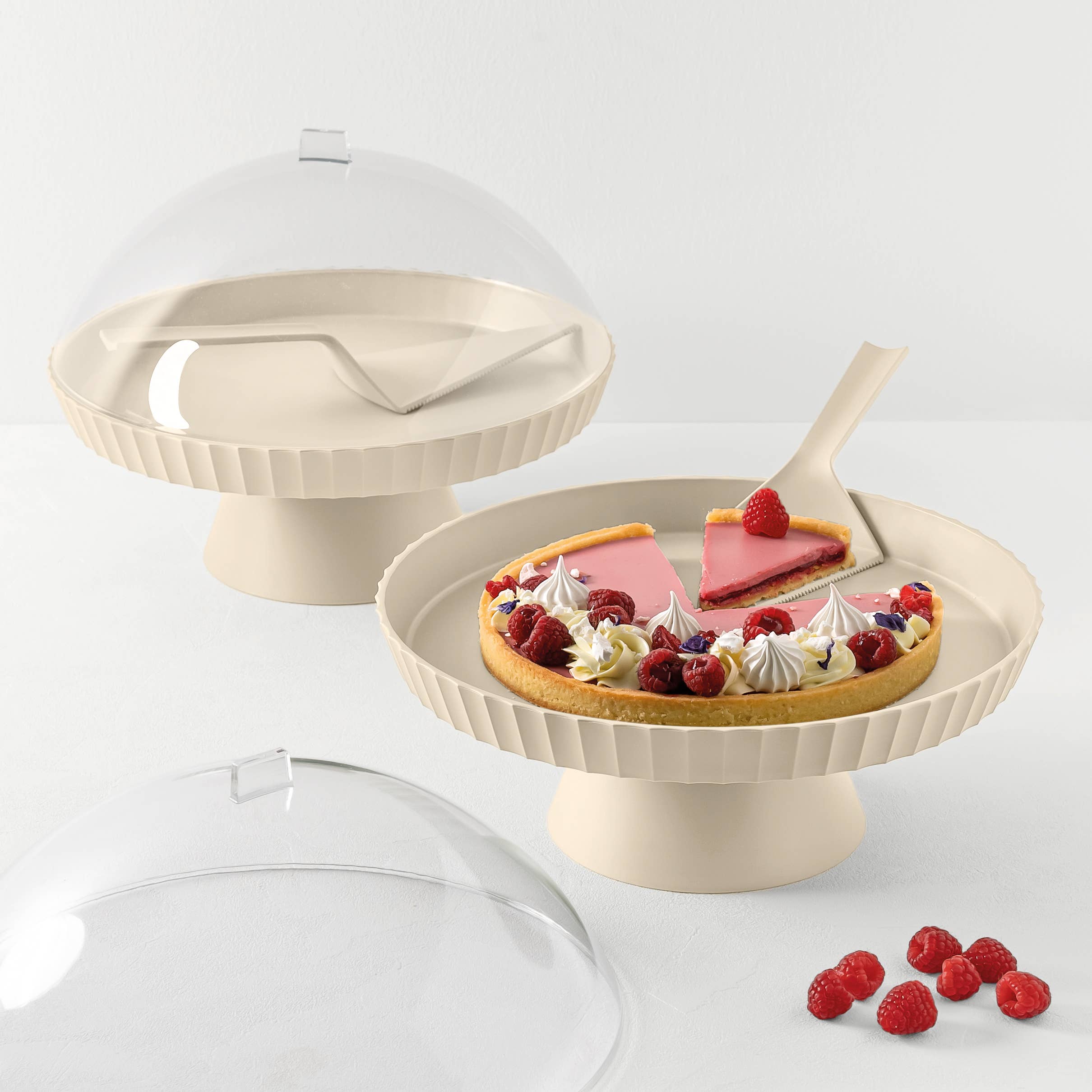Blim Plus - Vente Présentoirs à gâteaux - Agorà | Présentoir à gâteau ø30 cm avec cloche et pelle de service1