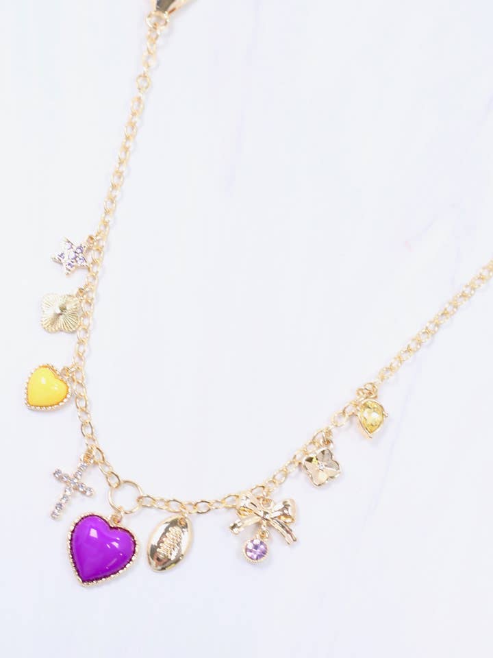 Avery Bag Chain PURPLE GOLD for wholesale by Caroline Hill