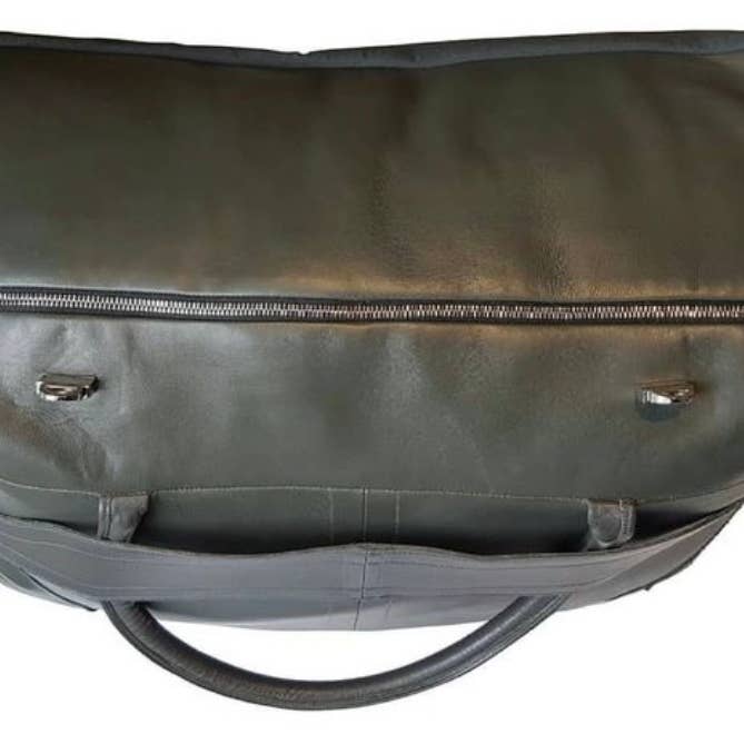 Impromptu Musé - Wholesale Weekender Bag - Women's - Grey Italian Soft Leather Oversized Holdall6