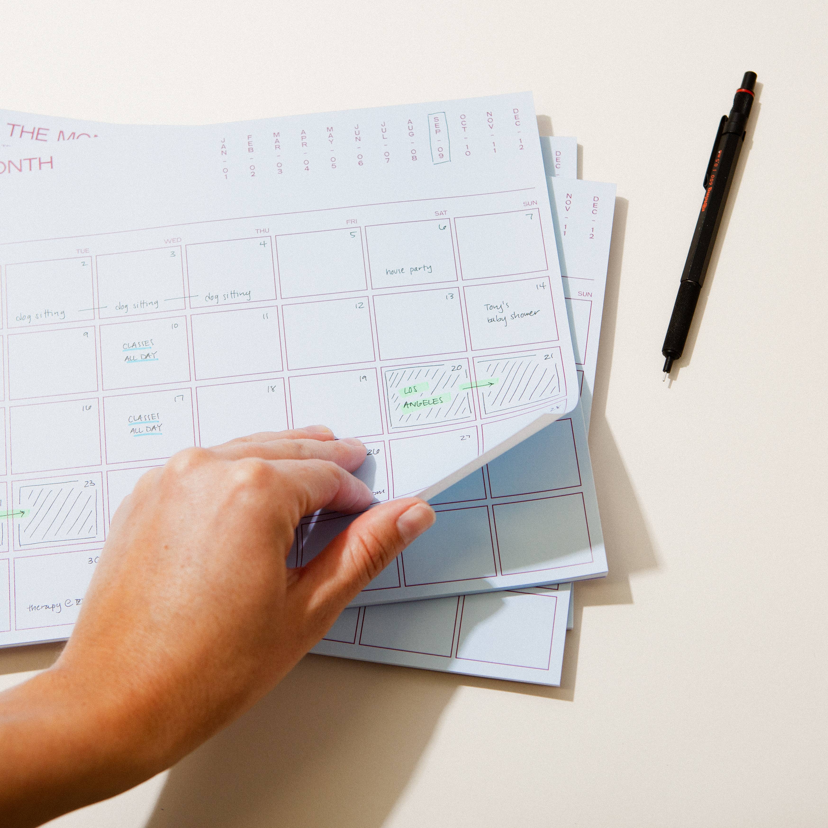 Case Study - Vente Agendas - Bloc-notes de planification mensuelle de bureau1