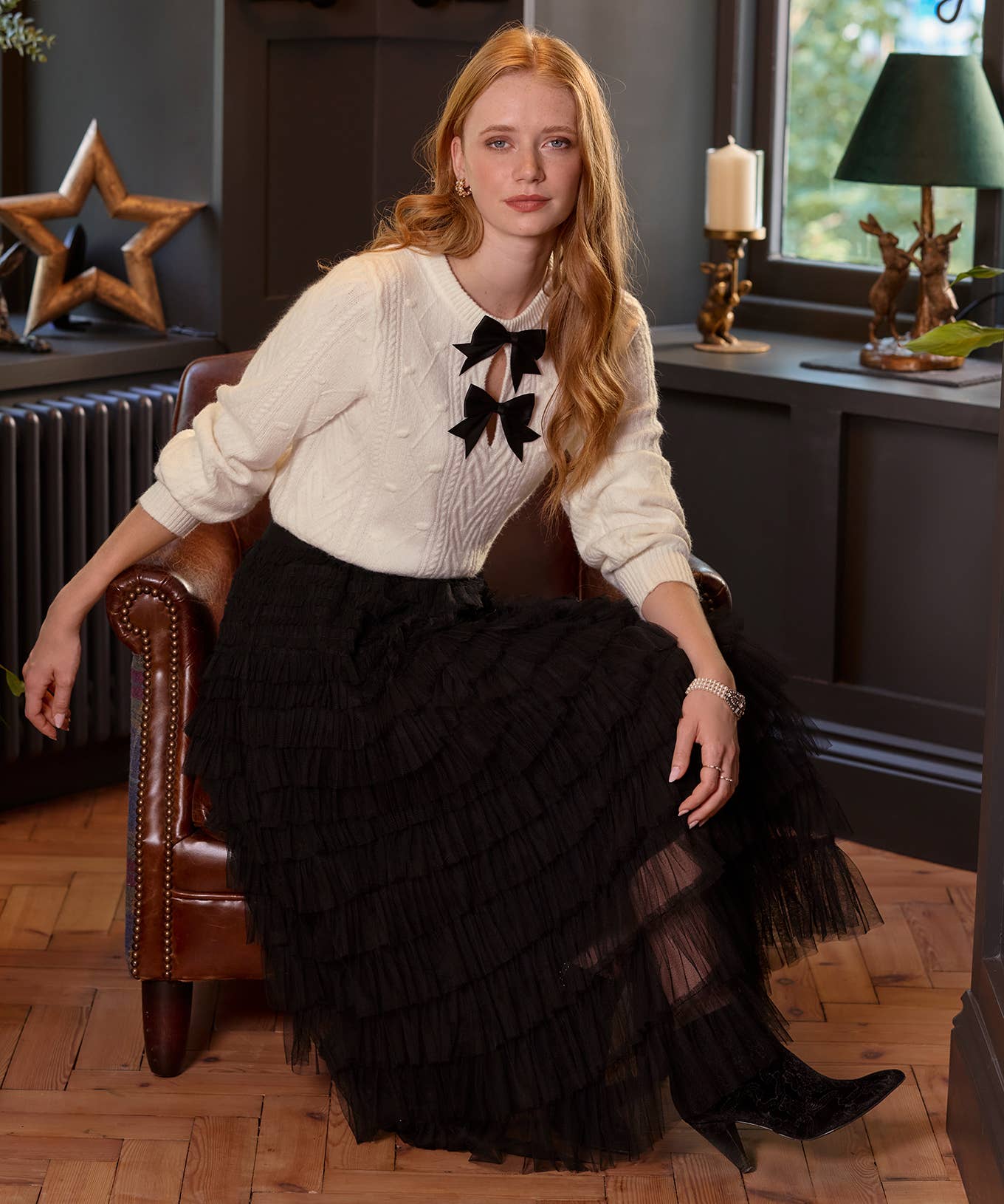 Black Penelope Tulle Tiered Skirt for wholesale on Faire6