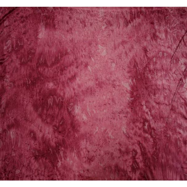 Tessuto in velluto schiacciato bordeaux tie-dye 58/60" per abbigliamento per la vendita all'ingrosso da parte di Radyan Fabrics