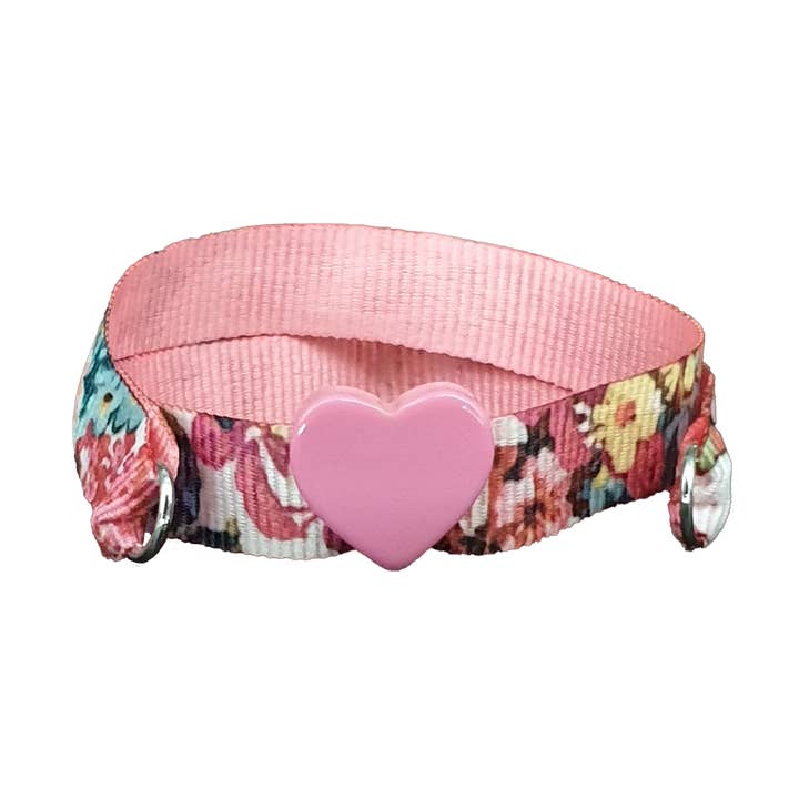 PINK HEART FLOWER BRACELET for wholesale by Smartever Srl