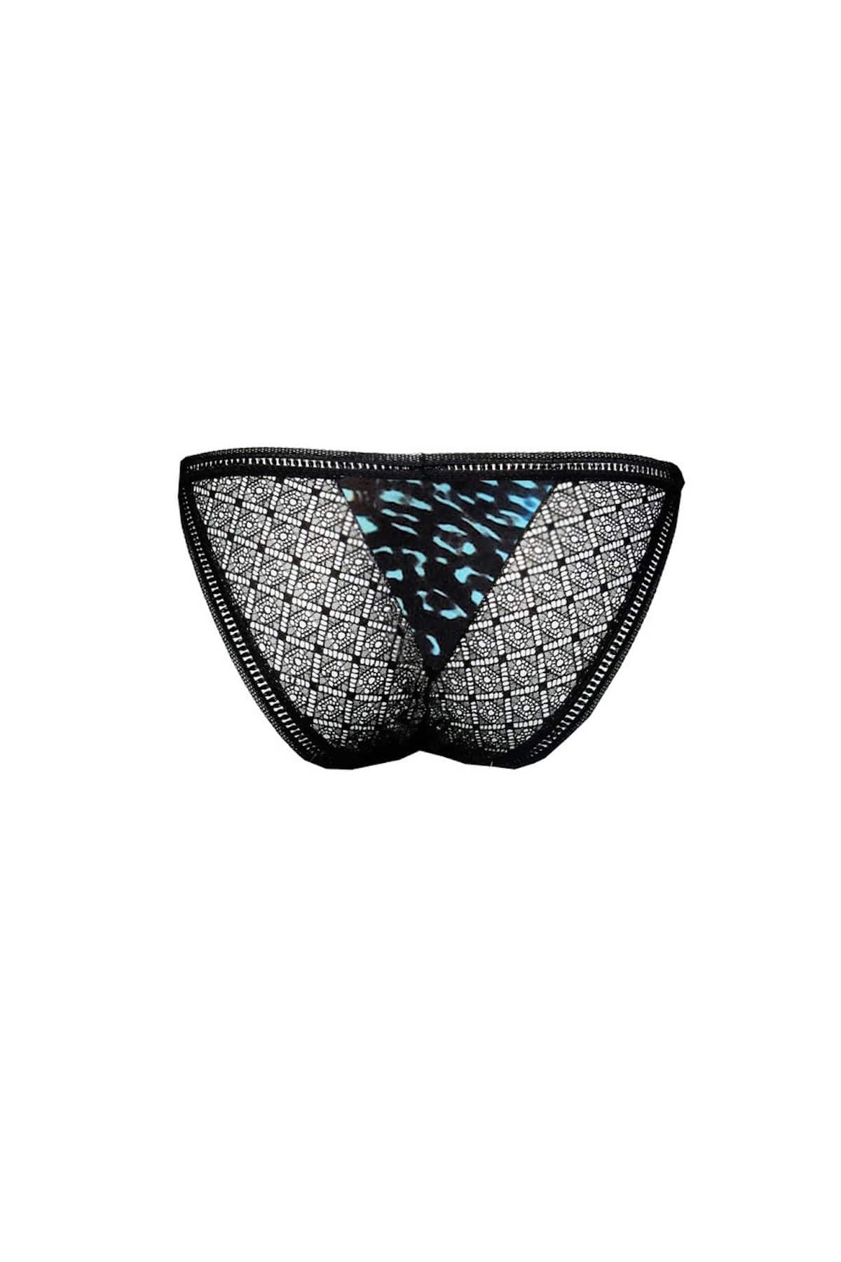 ACQUA BAZAAR - Vendita all'ingrosso Intimo - Donna - Mata Hari slip nero in pizzo2