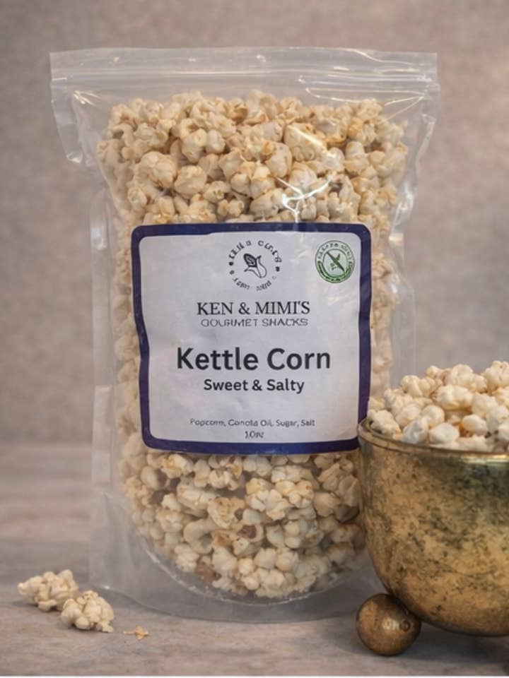 Maïs soufflé Kettle Corn-Sans gluten 8oz pour la vente par Ken and Mimi Gourmet Snacks