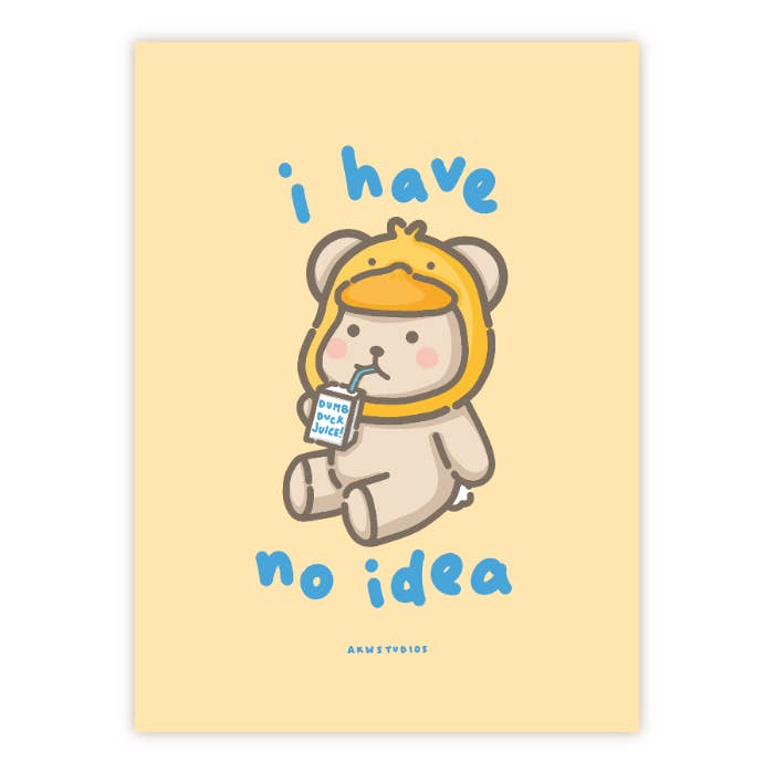 Dumb Duck Taro Art Print for wholesale by Wonki Studios