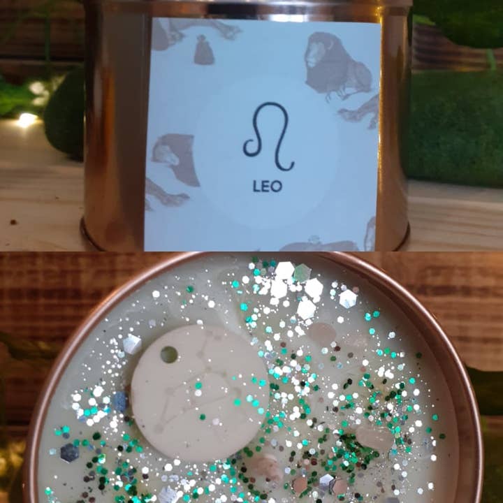 Cosy Rosie Candles - Vente Bougie en bocal - Cadeau scintillant fait main avec signe du zodiaque