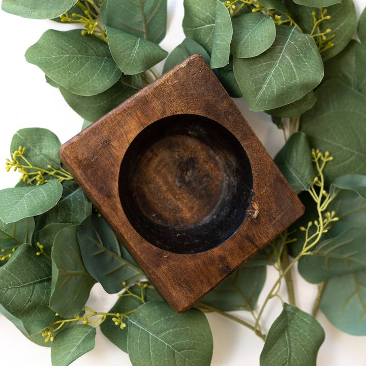 Forever Green Art - Wholesale Candle Holder - Wood Cheese Mold - 1 Hole