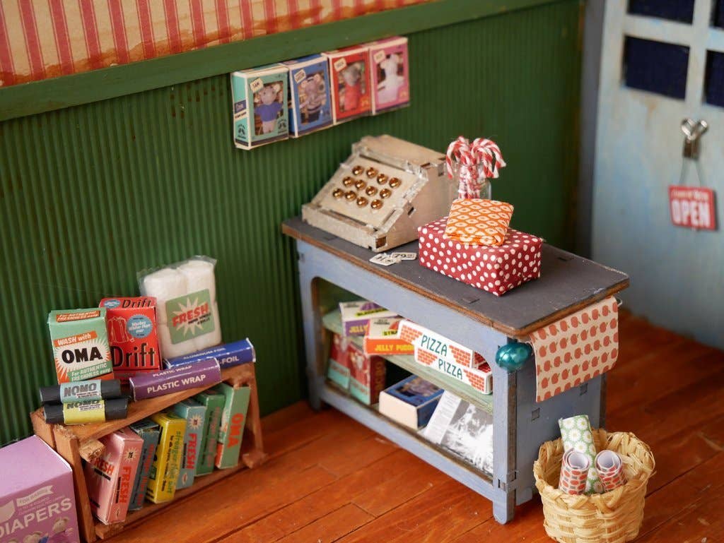 Het Muizenhuis - Wholesale Doe-het-zelf-knutselset - Kinderen - DIY-poppenhuismeubelset voor kinderen - winkel (schaal 1:12)7