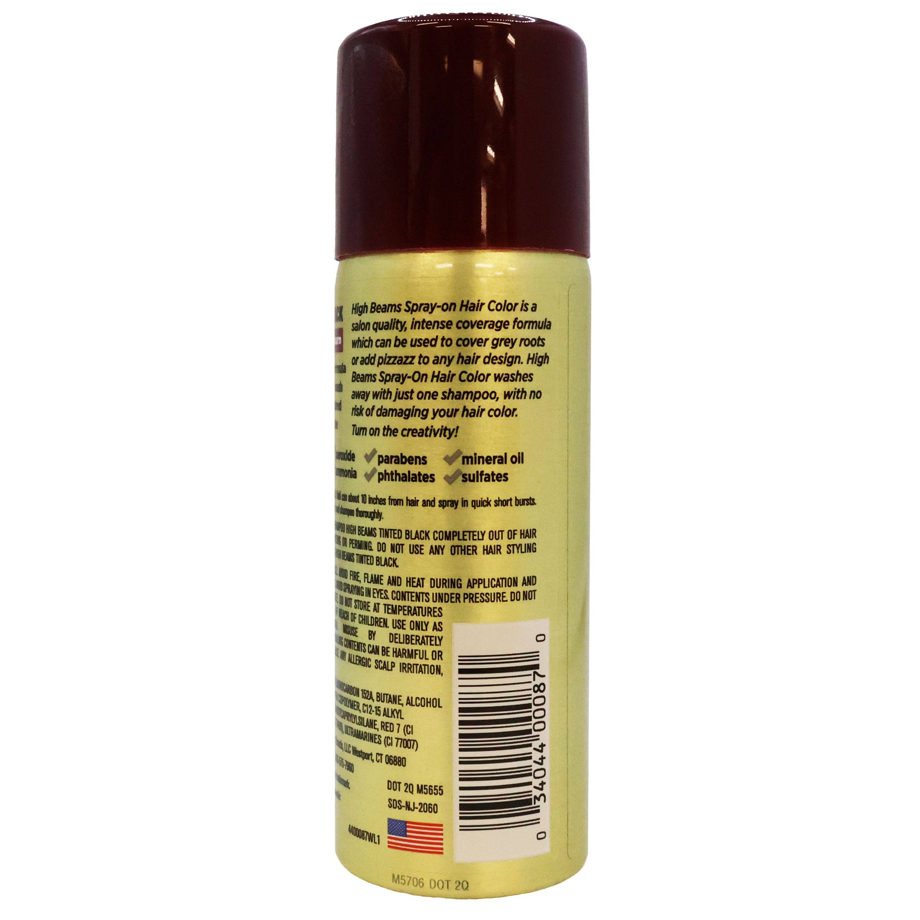 KT Supply - Wholesale Hair Dye - High Beams Tinted Black Temporary SprayOn HairColor 35 2.7oz2