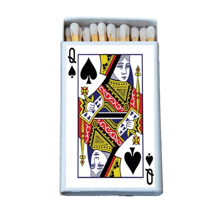 Queen of Spades Card Matchbox Candle Acc • Decorative Match for wholesale by Most Amazing