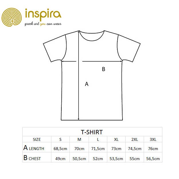 inspira - Venta al por mayor Camiseta serigrafiada - Hombre - CAMISETA POSEIDON CREMA