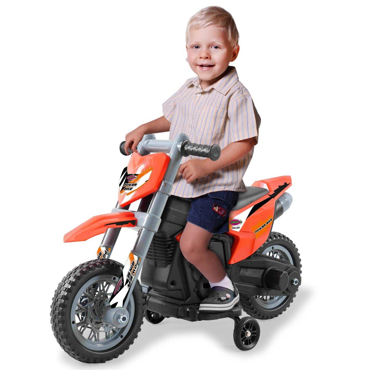 mhw24 - Wholesale Bike/Scooter - Kids - Ride-on motorcycle power bike orange 6V0