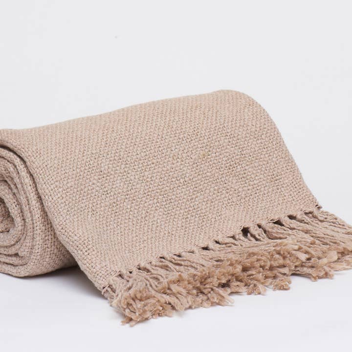 House Of Harkaari - Wholesale Throw Blanket - Interwoven Textured Throw with Fringe ends