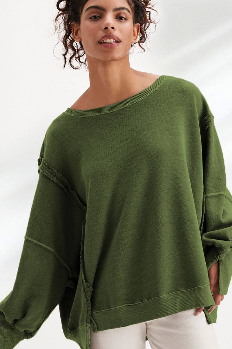 Lily Clothing - Vente Sweat à capuche – femme - SWEAT À CAPUCHE DE SPORT À MANCHES LONGUES ET COL ROND POUR LE SPORT_CWOHOL05124