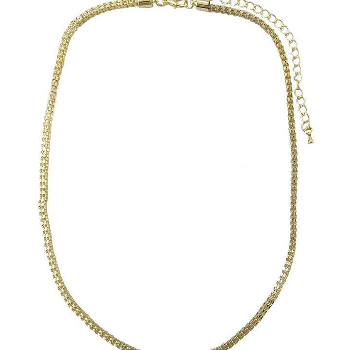 Halskette mit goldfarbener Boxkette, 18 Zoll für den Großhandel von Jewelry Made by Me