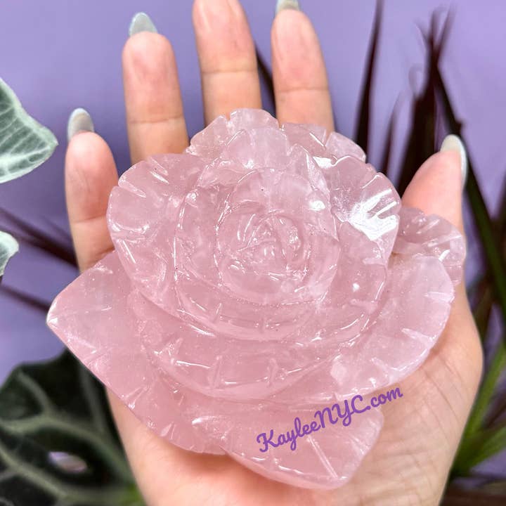 KayleeNYC - Wholesale Spiritual Stone/Crystal - 5-8 pcs Natural Rose Quartz Roses Healing Energy10