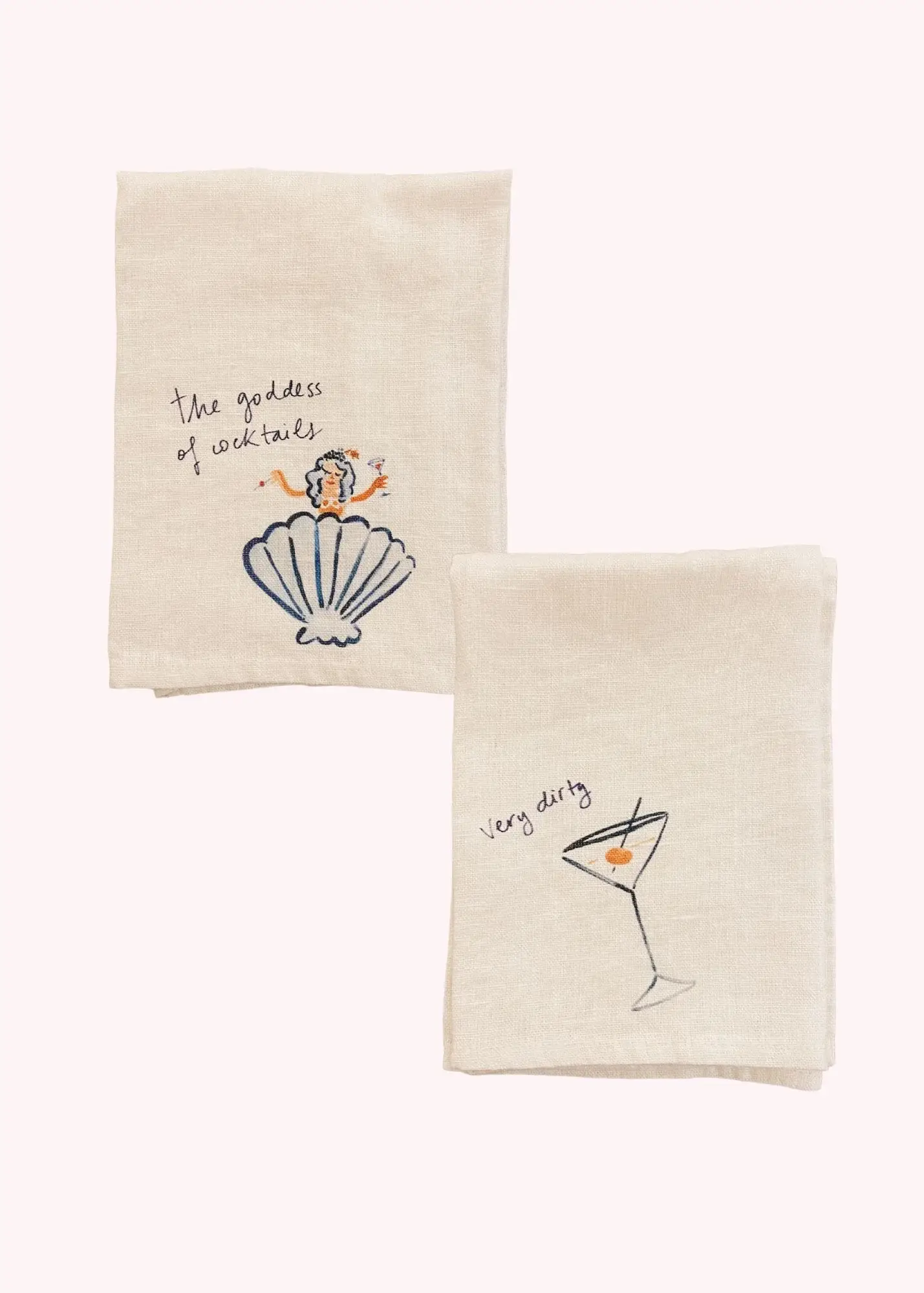 Fringe Benefits Cocktail Napkin  Garden Folly Linen Coasters