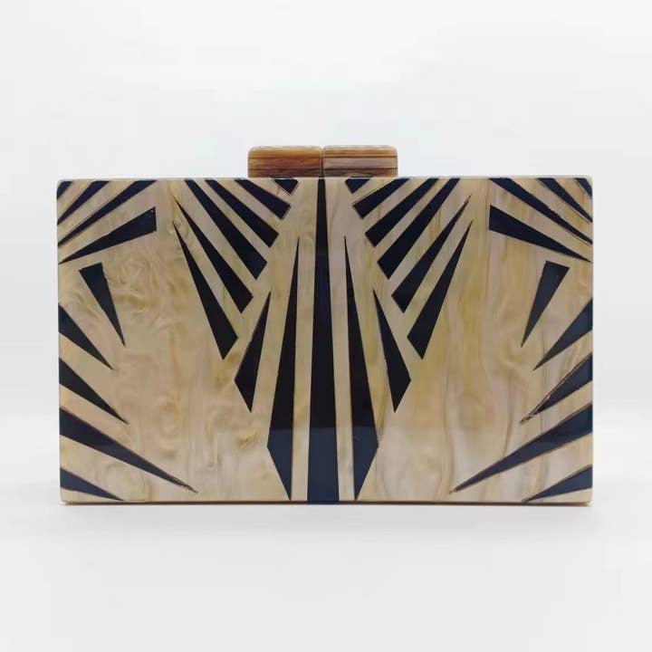 Retro Zebra Acrylic Chain Crossbody Clutch Bag_CWAB5868 for wholesale by ACCITY