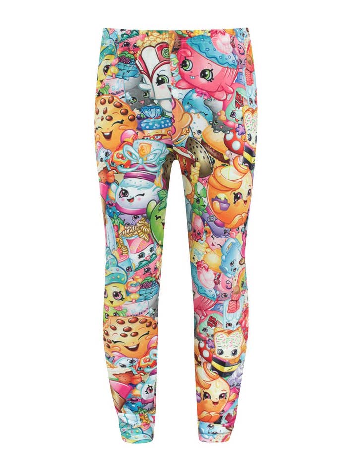 Leggings Colagem Rosa Shopkins Meninas por atacado de Vanilla Underground