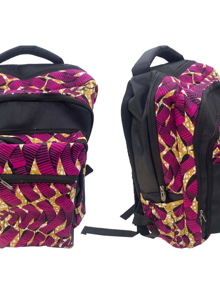 Mochila de Estampado Africano | Mochila para Portátil para venta al por mayor de Satsuma Wholesale