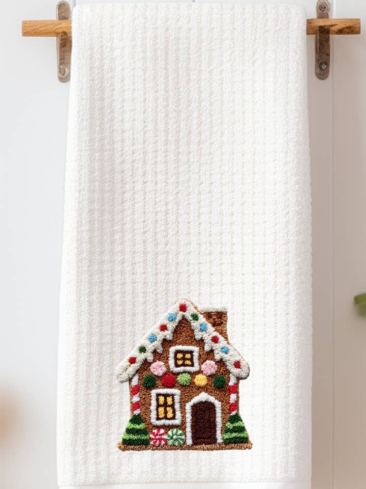 Faux Yarn Merry Manor Torchons de Cuisine en Nid d'Abeille pour la vente par Wholesale Accessory Market