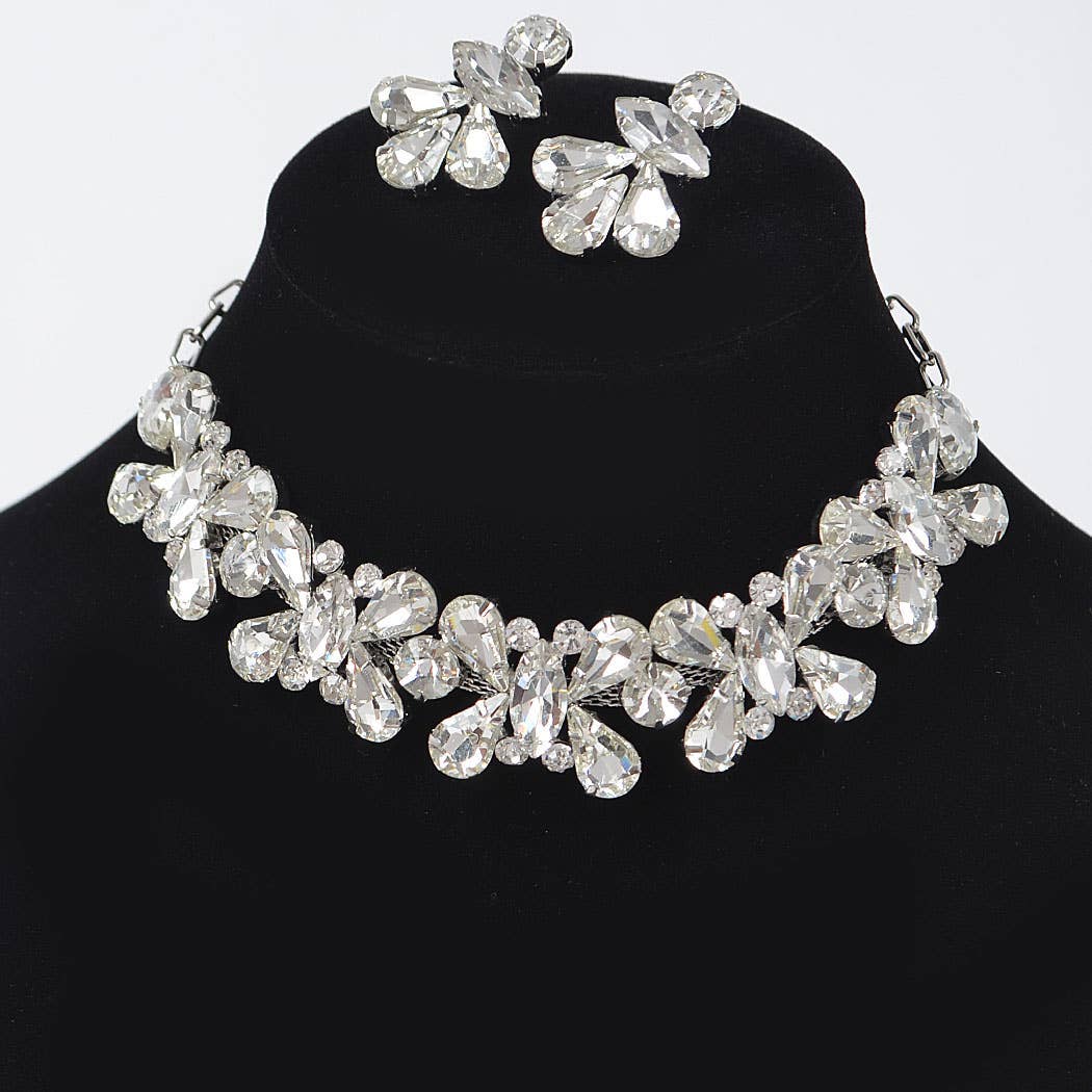 3AM BY H&D ACCESSORIES - Wholesale Jewelry Set - AB Stone Earring and Necklace Set3