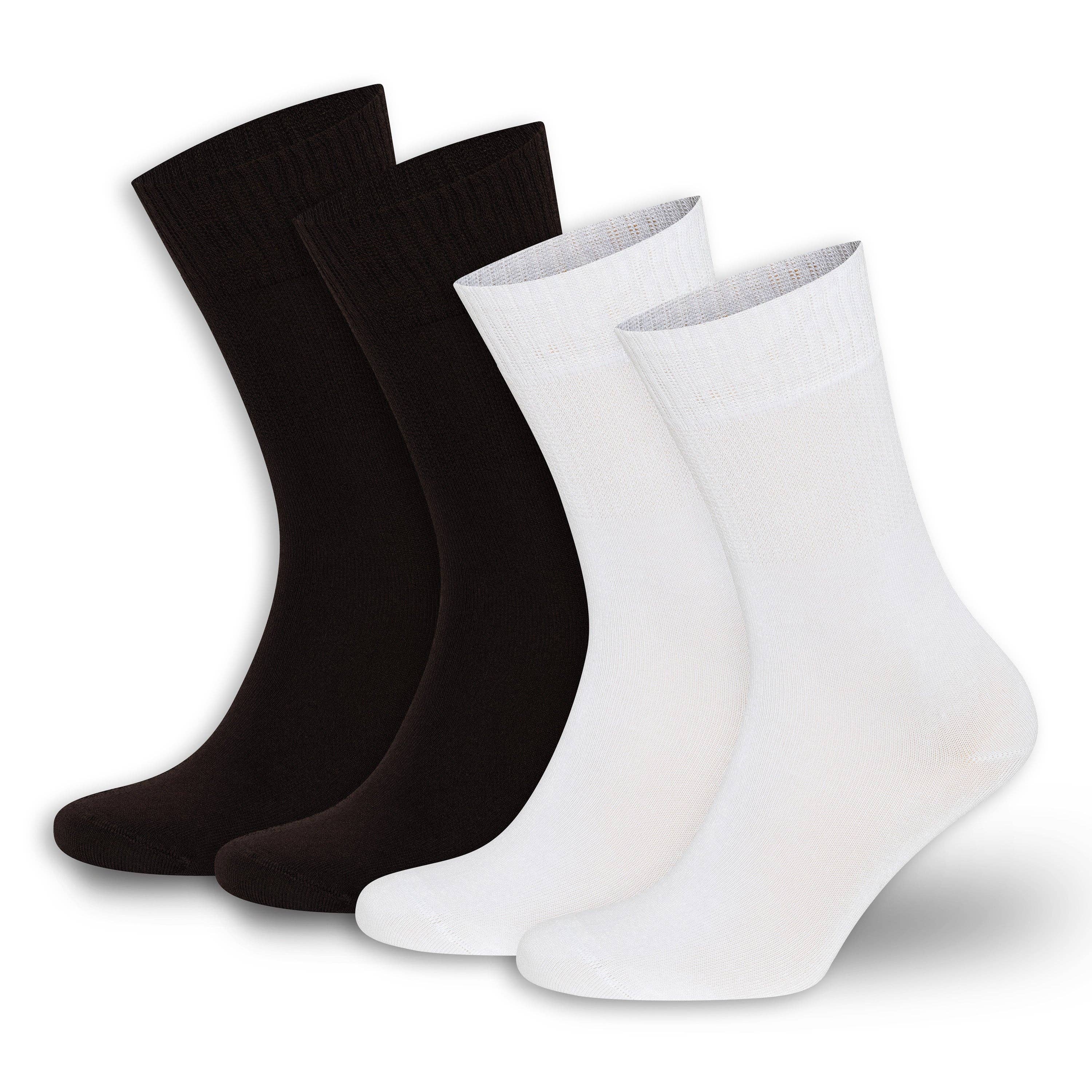 Bambooven - Wholesale Socks - Unisex - Men & Women Bamboo Diabetic Crew Socks 4-Pack 4