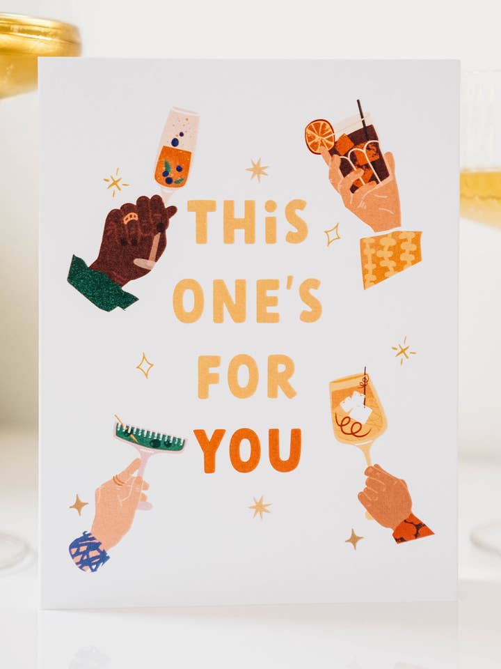 This One's For You - Congratulations Card, Encouragement for wholesale by Honestly Relatable