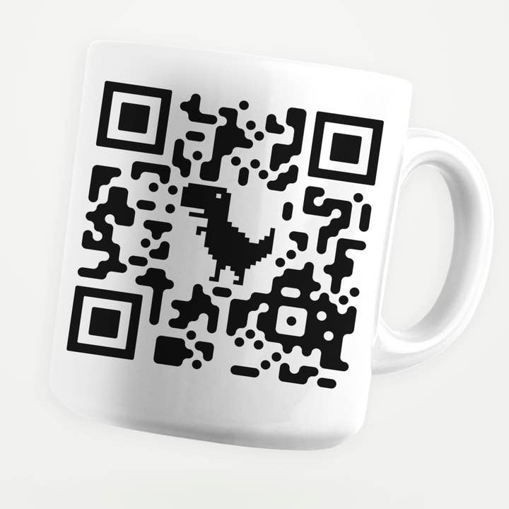 Rick Roll QR 11oz Coffee Mug for wholesale by Sticker Bull