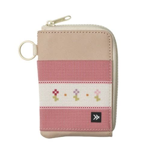 Pink White Millie Zipper Wallet for wholesale on Faire0