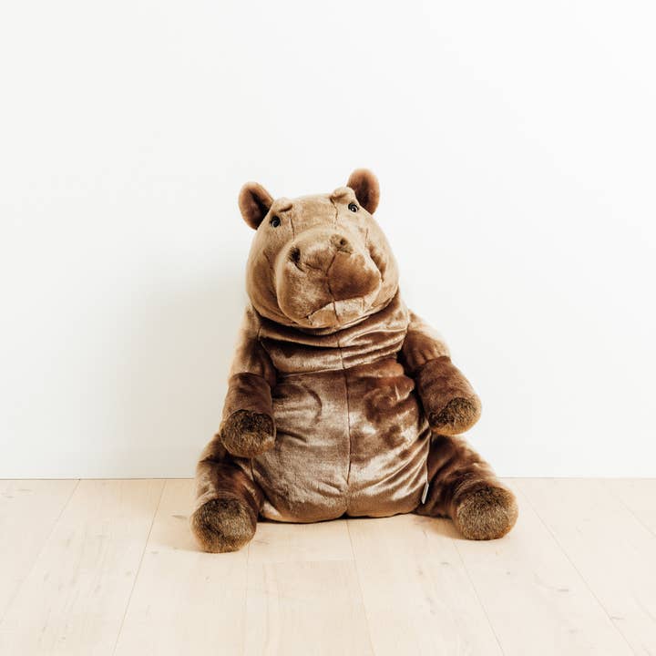 Brown My Edgar Hippo Plush for wholesale on Faire